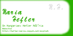 maria hefler business card
